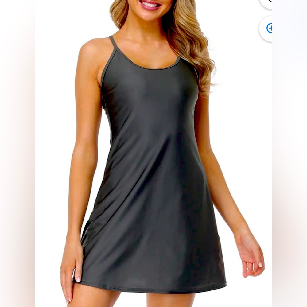 HDE Workout Dress Women's M Dark Grey